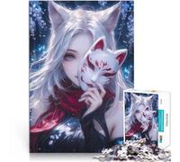 Puzzle da 1000 pezzi per adolescenti Ragazza anime mascherata da volpe Giocattoli educativi perché è ideale come regalo per tutta la famiglia 75x50cm