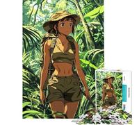 Puzzle da 1000 pezzi per adolescenti ragazza anime nella giungla puzzle per adulti gioco pratico che migliora la memoria compleanno e Natale (dimensioni 38x26cm)