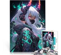 Puzzle da 1000 pezzi per adolescenti ragazza anime neon giappone Sfida di gioco educativo giocattolo offerte come regali per tutta la famiglia 38x26cm