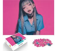 Puzzle da 1000 pezzi per adolescenti Ragazza Anime Vampiro Allena il tuo cervello e le tue mani con poster abbinato e foglio di quiz 38x26cm