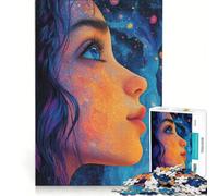 Puzzle da 1000 pezzi per adolescenti: ragazza che guarda le stelle, gioco rilassante, antistress intellettuale, regalo di compleanno o unico 38x26cm
