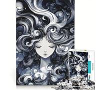 Puzzle da 1000 pezzi per adolescenti, ragazza con capelli come l'universo, gioco rilassante, decompressione intellettuale, regalo di compleanno e unico 50x75cm