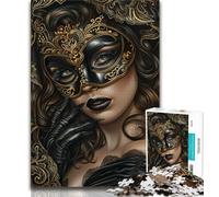 Puzzle da 1000 pezzi per adolescenti, ragazza con maschera, gioco stimolante, ideale come regalo per tutta la famiglia (38x26cm)