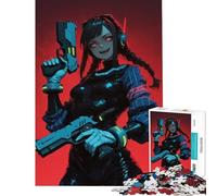 Puzzle da 1000 pezzi per adolescenti ragazza cyberpunk con pistole sfida di intelligenza giocattolo avvincente giochi rilassanti per divertimento in famiglia opera d'arte regalo (dimensioni 38x26cm)