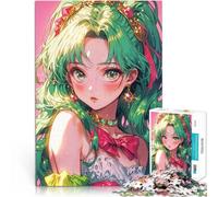 Puzzle da 1000 pezzi per adolescenti Ragazza dai capelli verdi anime apprendimento educativo Adatto per la decorazione del desktop 38x26cm