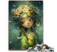 Puzzle da 1000 pezzi per adolescenti, ragazza dei fiori, aiuta il cervello a esercitare, giocattoli avvincenti per coltivare la pazienza, decorazione da parete 50x75cm