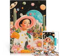 Puzzle da 1000 pezzi per adolescenti Ragazza del giardino cosmico Allena il tuo cervello e le tue mani perché è ideale come regalo per tutta la famiglia 38x26cm