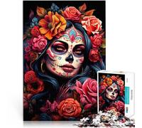 Puzzle da 1000 pezzi per adolescenti Ragazza del giorno dei morti Sfida difficile Ogni pezzo è unico - Gioco divertente e stimolante per tutta la famiglia 75x50cm