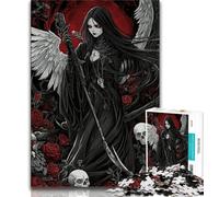 Puzzle da 1000 pezzi per adolescenti, ragazza della morte, giochi divertenti per famiglie, attività divertenti a casa, regalo di compleanno, regali da viaggio (38x26cm)