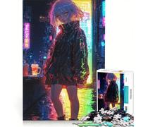 Puzzle da 1000 pezzi per adolescenti "Ragazza delle strade cibernetiche", decorazione da parete, divertimento in famiglia, per rafforzare l'amore tra le coppie 50x75cm