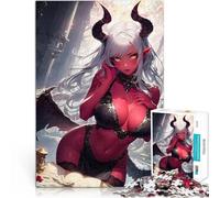 Puzzle da 1000 pezzi per adolescenti Ragazza demone con le ali Sfida di gioco educativo giocattolo Decorazioni e regali unici per la casa 75x50cm