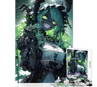 Puzzle da 1000 pezzi per adolescenti Ragazza demone dai capelli verdi Giocattoli antistress Regali di Babbo Natale segreto Gioco impossibile Aiuta il cervello a esercitare Dimensioni 38x26cm