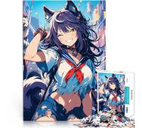 Puzzle da 1000 pezzi per adolescenti Ragazza di città anime felice Gioco educativo per famiglie è ideale come regalo per tutta la famiglia 38x26cm