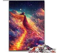 Puzzle da 1000 pezzi per adolescenti, ragazza di fuoco con le ali, antistress, sfida difficile, regali di Babbo Natale segreto per età 14 anni in su (dimensioni 26x38cm)
