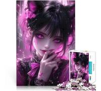 Puzzle da 1000 pezzi per adolescenti Ragazza gatto mistica giocattoli educativi per l'apprendimento offerte come regali per tutta la famiglia 52x38cm