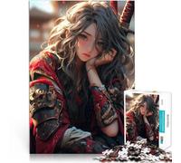 Puzzle da 1000 pezzi per adolescenti Ragazza guerriera samurai anime Assemblaggio del modello perché è ideale come regalo per tutta la famiglia 38x26cm