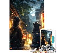 Puzzle da 1000 pezzi per adolescenti ragazza in una strada piovosa del Giappone Divertimento a casa gioco pratico per migliorare la memoria adatto a partire dai 14 anni (38x52cm)