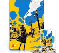 Puzzle da 1000 pezzi per adolescenti Ragazza in Via Gialla Giocattolo educativo per l'apprendimento Giocattoli per la decorazione della casa 52x38cm