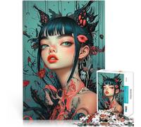 Puzzle da 1000 pezzi per adolescenti Ragazza lupo cibernetica Giochi educativi Decorazione della casa Adatto per la decorazione del desktop 26x38cm