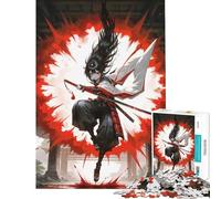 Puzzle da 1000 pezzi per adolescenti ragazza samurai anime con katana giocattolo educativo per l'apprendimento e il miglioramento della memoria regalo di compleanno (dimensioni 38x26cm)