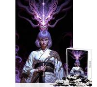 Puzzle da 1000 pezzi per adolescenti Ragazza samurai con spirito del drago Decorazione per la casa Giocattoli Idee regalo Giochi rilassanti Lista dei desideri con Babbo Natale Dimensioni 38x26cm