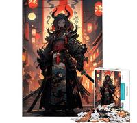Puzzle da 1000 pezzi per adolescenti ragazza samurai demoniaca stimola la mente un'opera d'arte gioco divertente adatto a partire dai 14 anni (50x75cm)