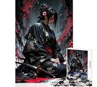 Puzzle da 1000 pezzi per adolescenti ragazza samurai in lutto giochi rilassanti per divertimento in famiglia giocattoli decorativi per la casa per migliorare l'amore tra le coppie (50x75cm)