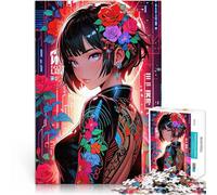 Puzzle da 1000 pezzi per adolescenti Ragazza Samurai Magica Gioco di famiglia antistress sfida difficile Giocattoli per la decorazione della casa 38x26cm