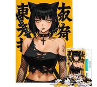 Puzzle da 1000 pezzi per adolescenti ragazza sexy Katana Goth Waifu attività divertenti da fare a casa assemblaggio del modello gioco educativo per ragazzi dai 14 anni in su (38x26cm)