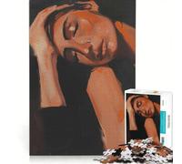 Puzzle da 1000 pezzi per adolescenti, ragazza triste astratta, gioco rilassante, stimolante da completare, per rafforzare l'amore tra le coppie 50x75cm