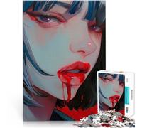 Puzzle da 1000 pezzi per adolescenti Ragazza vampiro anime Yandere Gioco rompicapo Decorazione murale Regali unici per compleanno e Natale 38x26cm