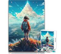 Puzzle da 1000 pezzi per adolescenti, ragazze che fanno escursioni, zaino in spalla, bellissimo design, gioco, regalo di compleanno, opera d'arte, dimensioni 50x75cm