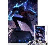 Puzzle da 1000 pezzi per adolescenti ragazzo anime con fiamme blu decorazione per la casa giocattoli regali di compleanno giochi educativi migliorare l'amore tra coppie dimensioni 38x52cm