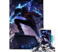 Puzzle da 1000 pezzi per adolescenti ragazzo anime con fiamme blu difficile e impegnativo taglio di precisione giocattolo fai da te adatto a partire dai 14 anni 38x26cm