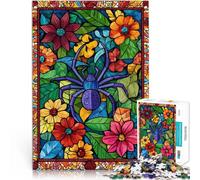 Puzzle da 1000 pezzi per adolescenti Ragno di vetro colorato Per il divertimento in famiglia Gioco educativo per compleanno e Natale 38x26cm