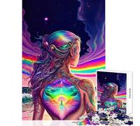 Puzzle da 1000 pezzi per adolescenti Rainbow Beach Goddess giocattoli antistress idee regalo giochi educativi con poster abbinato e foglio di quiz dimensioni 38x52cm