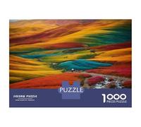 Puzzle Da 1000 Pezzi Per Adolescenti Rainbow Fields of Colorful Flowers Puzzle Per Adulti Giochi Rilassanti Analisi E Logica Regali Unici Per Compleanno E Natale 38x26cm/1000pcs