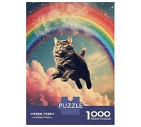 Puzzle Da 1000 Pezzi Per Adolescenti Rainbow Flying Cat Puzzle Per Adulti Giochi Per Famiglie Decorazione Perfetta Regali Unici Per Compleanno E Natale 38x26cm/1000pcs