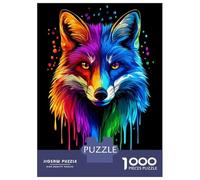 Puzzle Da 1000 Pezzi Per Adolescenti Rainbow Fox Pop Art Fox Co Puzzle Per Adulti Giochi Per Famiglie Vacanza A Casa Passatempo Difficile E Stimolante 70x50cm/1000pcs