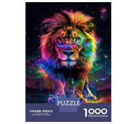 Puzzle Da 1000 Pezzi Per Adolescenti Rainbow Lion Fantasy Art Print Puzzle Per Adulti Giochi Rilassanti Regali Per Donne Interazione Genitore-figlio 38x26cm/1000pcs