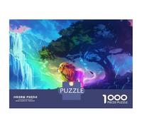 Puzzle Da 1000 Pezzi Per Adolescenti Rainbow Lion Waterfall Fantasy Art Puzzle Per Adolescenti Giochi Per Famiglie Sfida Difficile Regali Di Compleanno E Unici 70x50cm/1000pcs