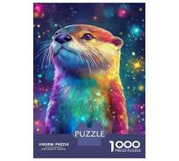 Puzzle Da 1000 Pezzi Per Adolescenti Rainbow Otter in Space Puzzle Per Adolescenti Giochi Per Famiglie Sfida Difficile Regali Di Compleanno E Unici 52x38cm/1000pcs