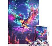 Puzzle da 1000 pezzi per adolescenti Rainbow Phoenix Rising giocattolo educativo regalo divertente giochi educativi con pezzi completamente interconnessi di forma casuale dimensioni 50x75cm