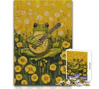 Puzzle da 1000 pezzi per adolescenti Rana che suona il mandolino Gara di velocità Gioco rompicapo Ottimo regalo per i giochi (dimensioni 50x75cm)