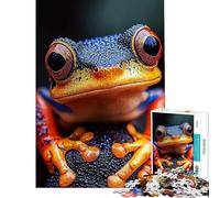 Puzzle da 1000 pezzi per adolescenti Rana dagli occhi rossi primi piani giochi rilassanti giocattoli che creano dipendenza per coltivare la pazienza sfida impegnativa