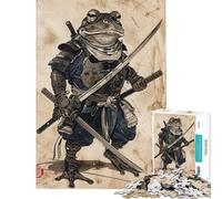 Puzzle da 1000 pezzi per adolescenti rana samurai gioco rompicapo giocattolo intellettuale ottimo regalo per donne (dimensioni 38x52cm)