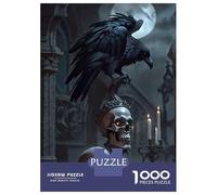 Puzzle Da 1000 Pezzi Per Adolescenti Raven And Goth Skulls 2 Puzzle Per Adulti Giochi Rilassanti Analisi E Logica Regali Di Natale E Compleanno 38x26cm/1000pcs