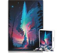 Puzzle da 1000 pezzi per adolescenti Razzo nel cielo notturno Ideale passatempo tranquillo al chiuso Giocattolo di precisione superiore Dimensioni 38x26cm