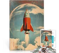 Puzzle da 1000 pezzi per adolescenti Razzo spaziale d'epoca giocattoli educativi per l'apprendimento Migliorare l'amore tra le coppie 50x70cm