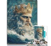 Puzzle da 1000 pezzi per adolescenti Re dell'oceano, allena il cervello e le mani, regalo di compleanno, regali, arte murale per età 14+ 38x26cm
